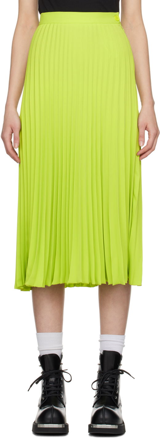 Sukňa Maison Margiela MM6 Pleated Midi Skirt Zelené | S52MA0194 S43455, 0