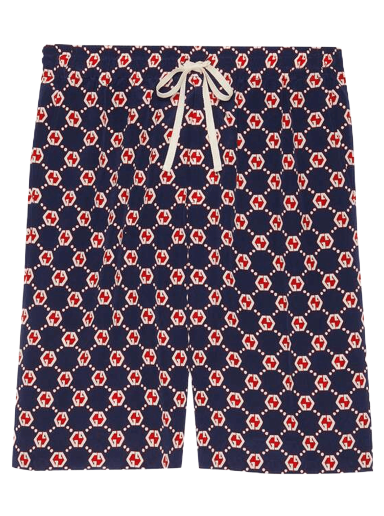 Šortky Gucci GG Hexagon Silk Crepe Shorts Vínová | 654859 ZAF9W 4759