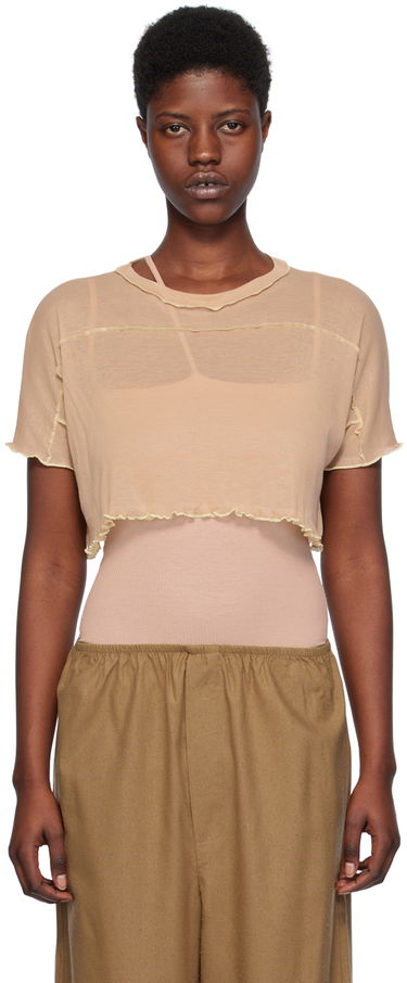 Crop Top Baserange Crop T-Shirt Sun Béžová | TOSC-CG-SP24, 0