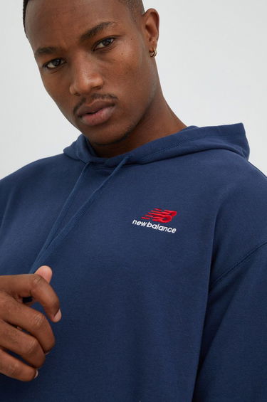 Mikina New Balance Uni-ssentials French Terry Hoodie Navy | UT21500_NGO, 5