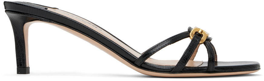 Starostlivosť o obuv Tom Ford TOM FORD Whitney Lizard Stamped Mules Čierna | W3388-LCL097X, 0