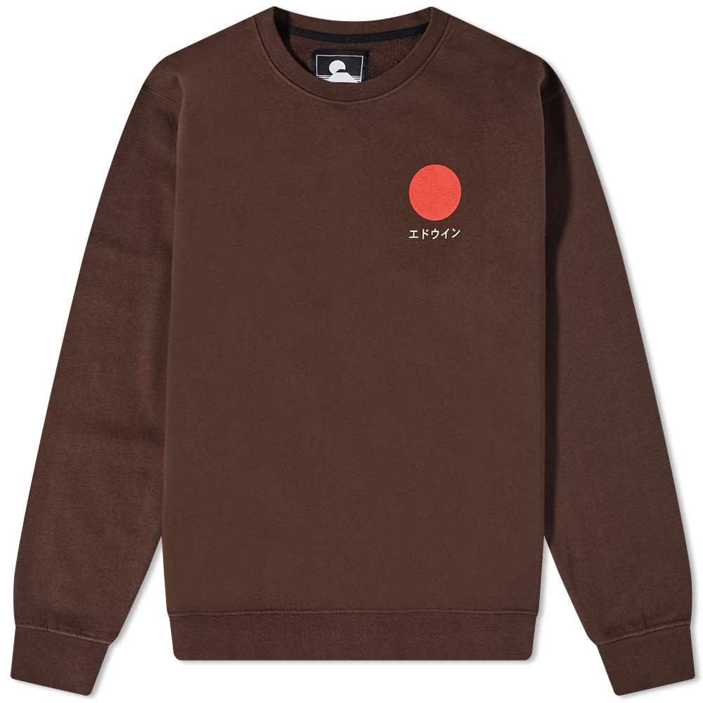 Mikina EDWIN Japanese Sun Crew Sweat Hnedá | I028969-1AK67, 0