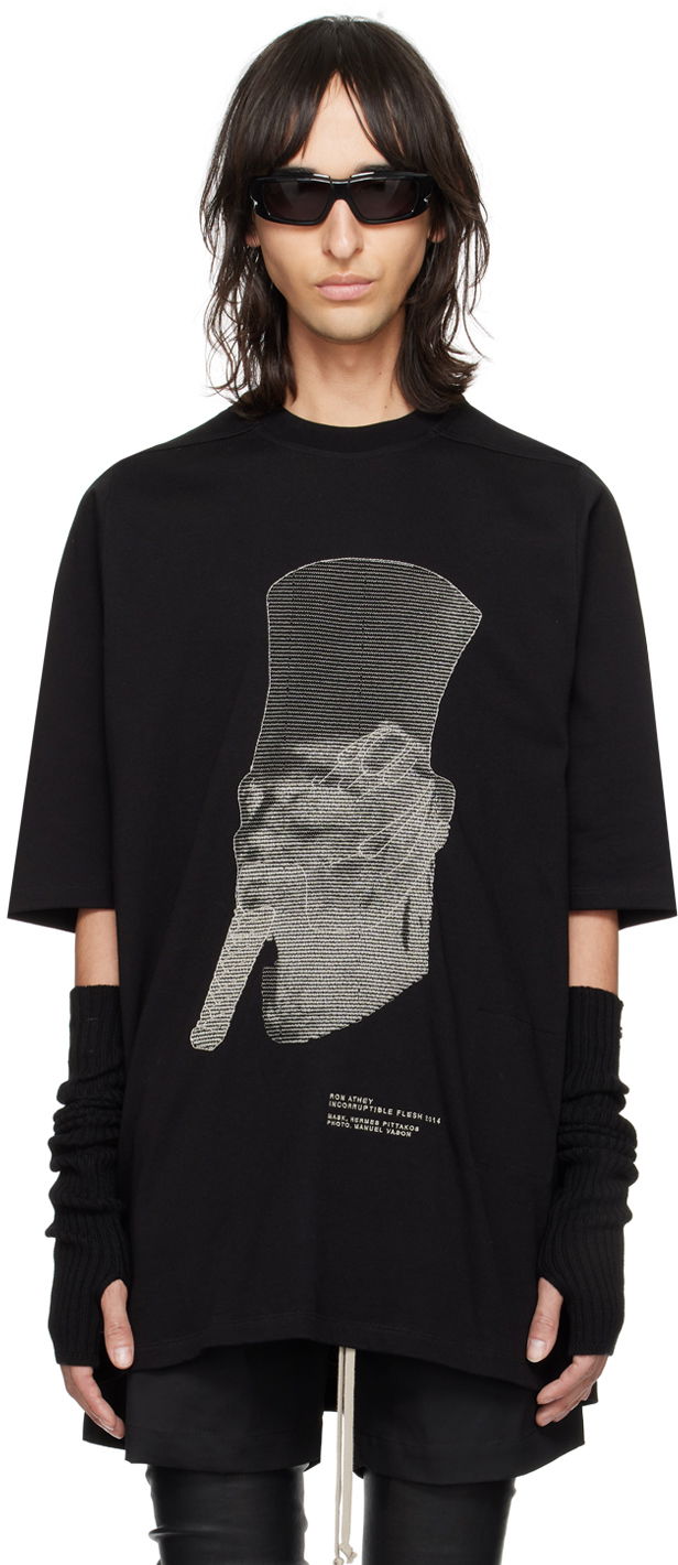 Tričko Rick Owens Ron Jumbo T-Shirt Čierna | RU01D3249 BAEM7, 0