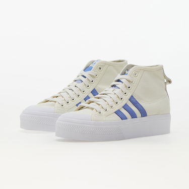 Tenisky a topánky adidas Originals Nizza Platform Mid W Off White/ Blue Fusion/ Cloud White Biela | FZ6189, 4