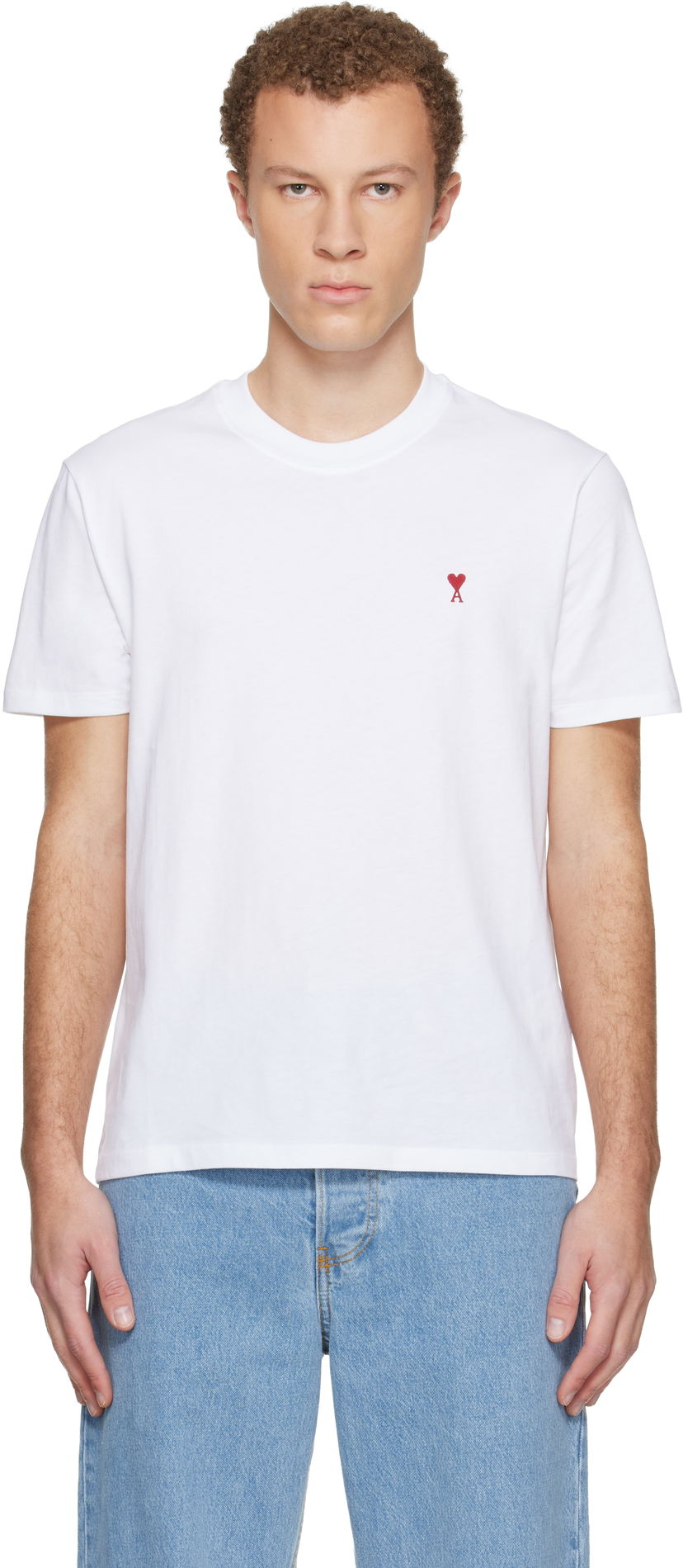 Tričko AMI Cotton Ami de Coeur T-shirt Biela | BFSBFUTS035.724