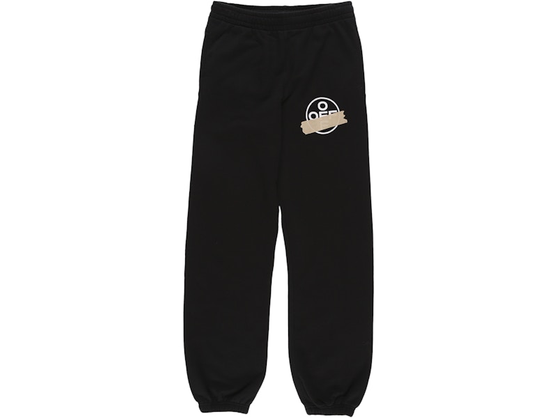 Tepláky Off-White Tape Arrows Long Sweatpants Black/Beige Čierna | OMCH020R20E300021048, 0