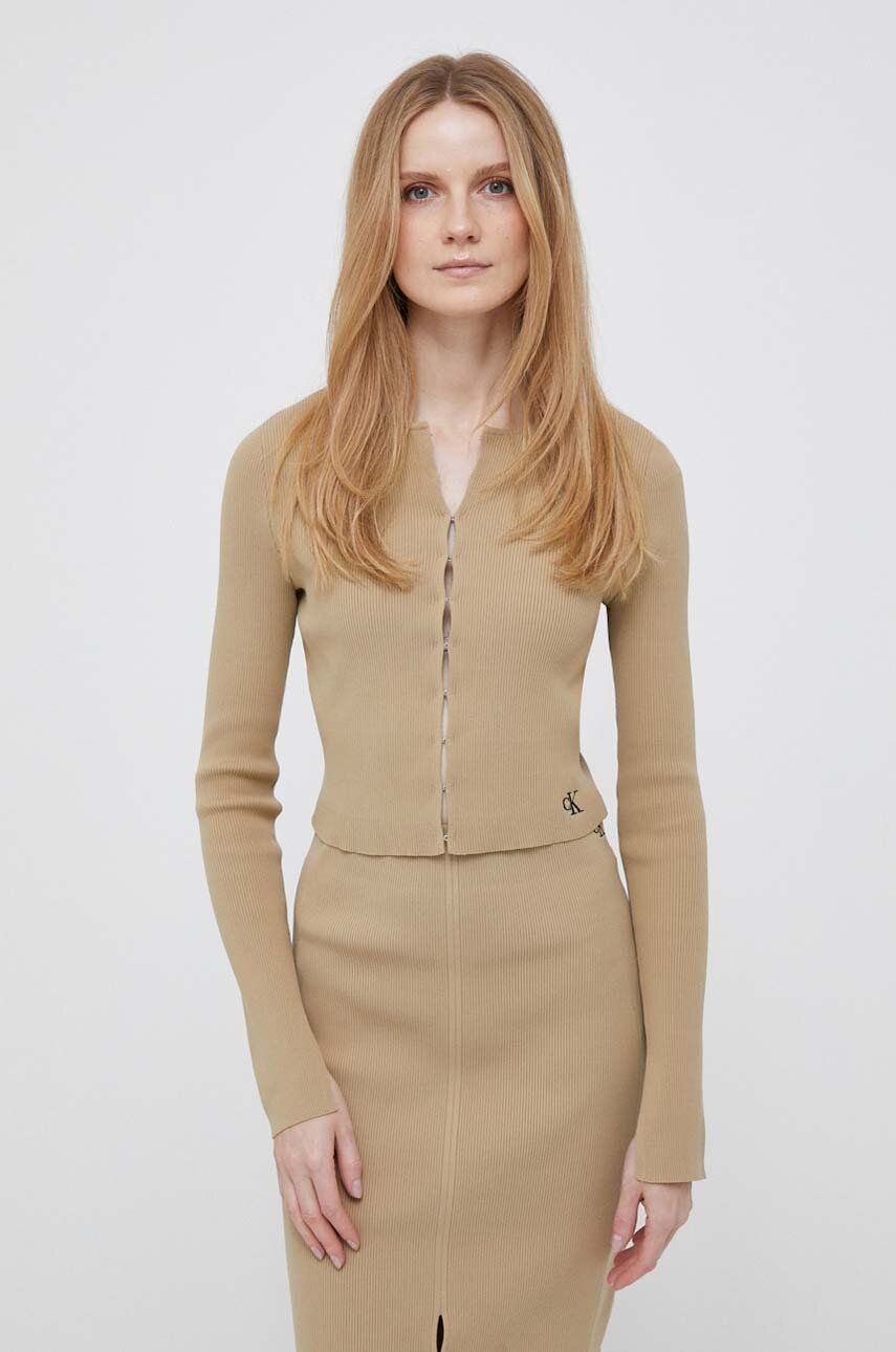 Sveter CALVIN KLEIN Cardigan Béžová | J20J221349, 0