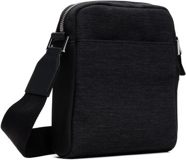Taška cez rameno BOSS Textured Fabric Crossbody Bag with Logo Hardware Čierna | 50548022, 2