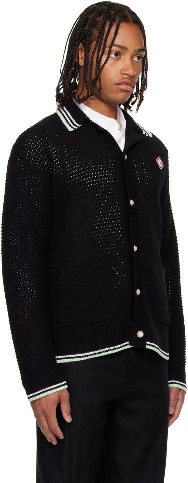 Sveter Casablanca Crochet Knit Cardigan Čierna | M-AW25-KW-1160-01, 3