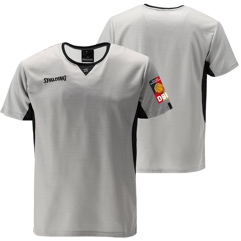 Tričko Spalding DBB Basketball Referee T-shirt Šedá | 40222001-greyblack-xxl-dbb