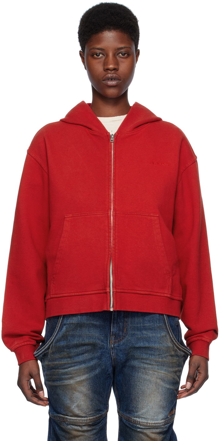 Mikina We11done We11done Zip Hoodie Červená | WD-TJ0-24-785-U-RD, 0