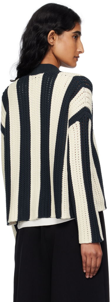 Sveter Max Mara Weekend Max Mara Striped Open Cardigan Navy | 2515341012600, 2