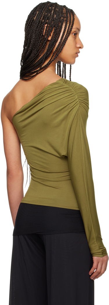 Tielko Miaou Miaou Katia One-Shoulder Long Sleeve Top Zelené | 7095TJBCED, 2