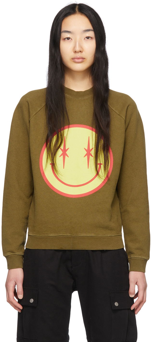 Organic Cotton Sweatshirt With Smiley Print