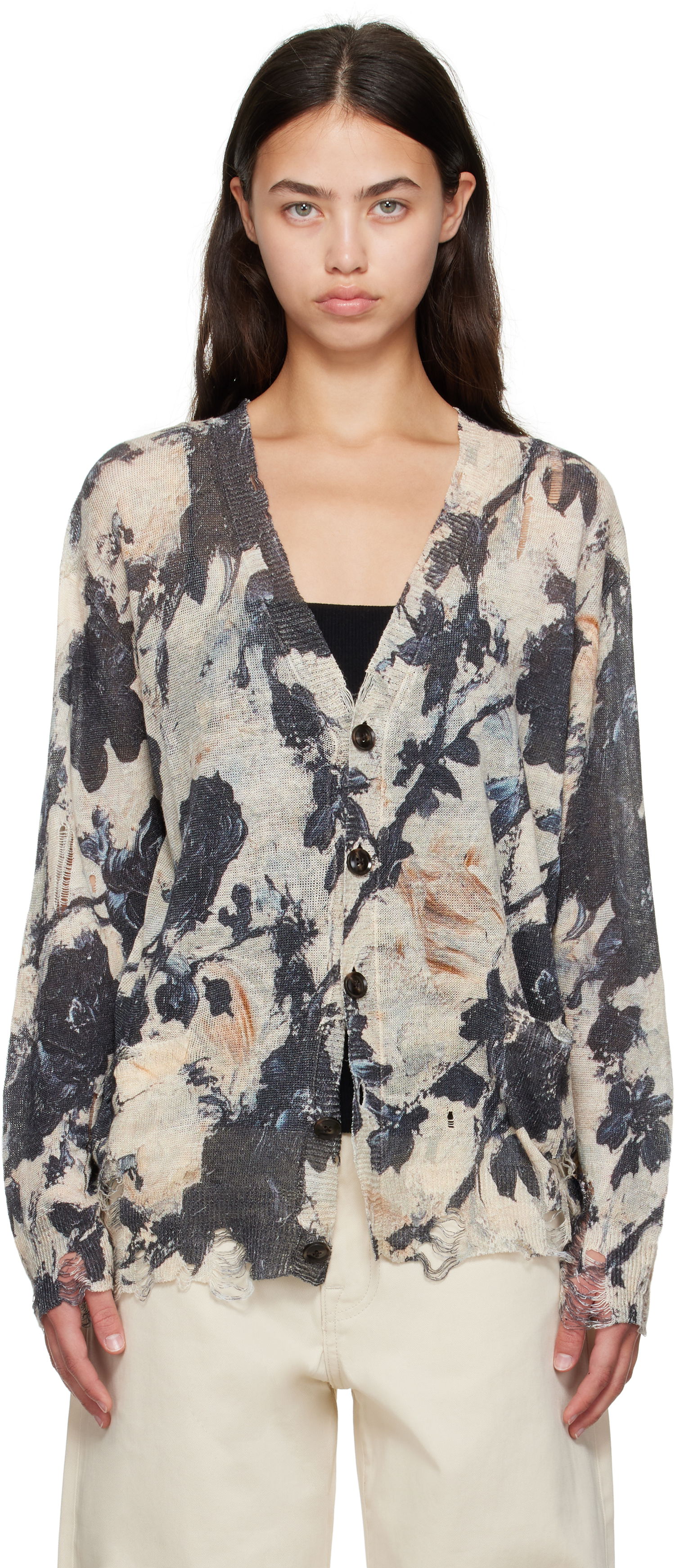 Sveter R13 R13 Boyfriend Floral Cardigan Rôznofarebný | R13WY200-Y228A, 0