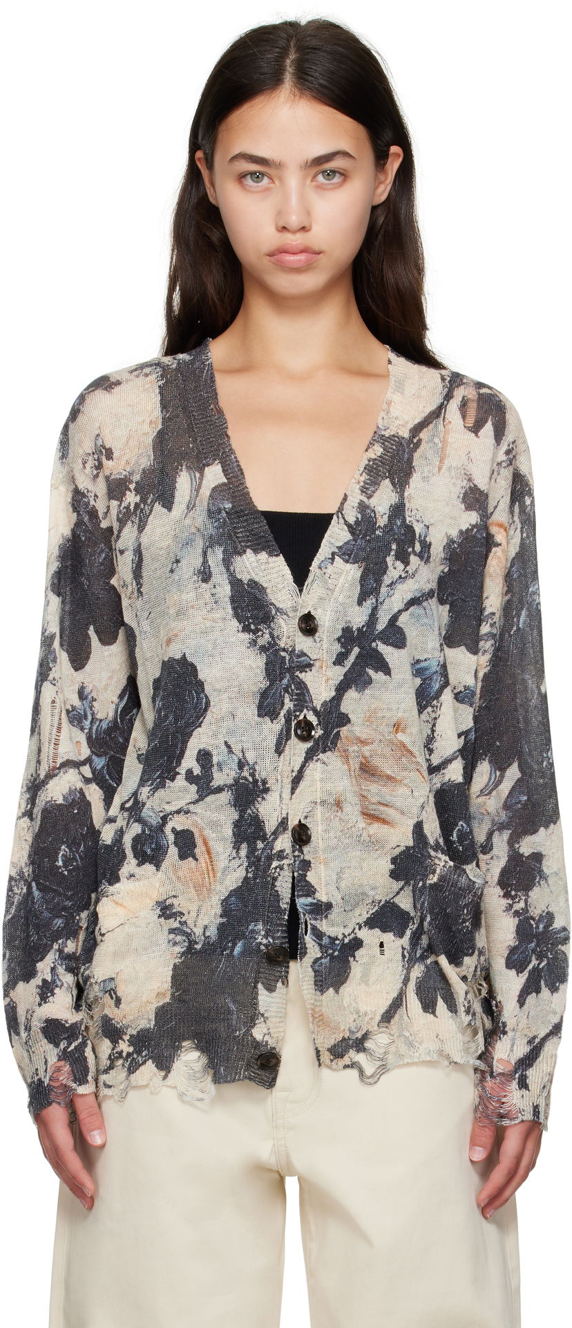Sveter R13 R13 Boyfriend Floral Cardigan Rôznofarebný | R13WY200-Y228A