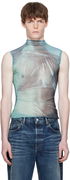 Jean Paul Gaultier Printed Sleeveless Turtleneck
