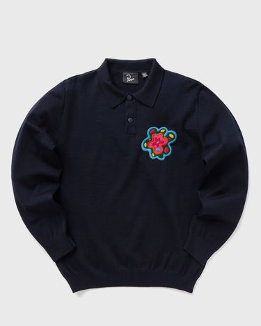 Polo tričko By Parra Flower Blob Knitted Polo Shirt Navy | 52226, 3