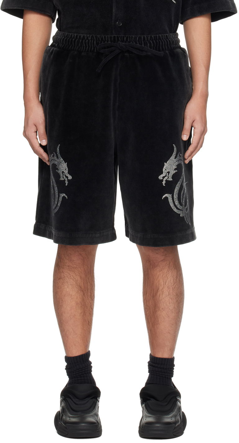 Šortky Alexander Wang Dragon Crystal Hotfix Shorts Čierna | UCC1244090