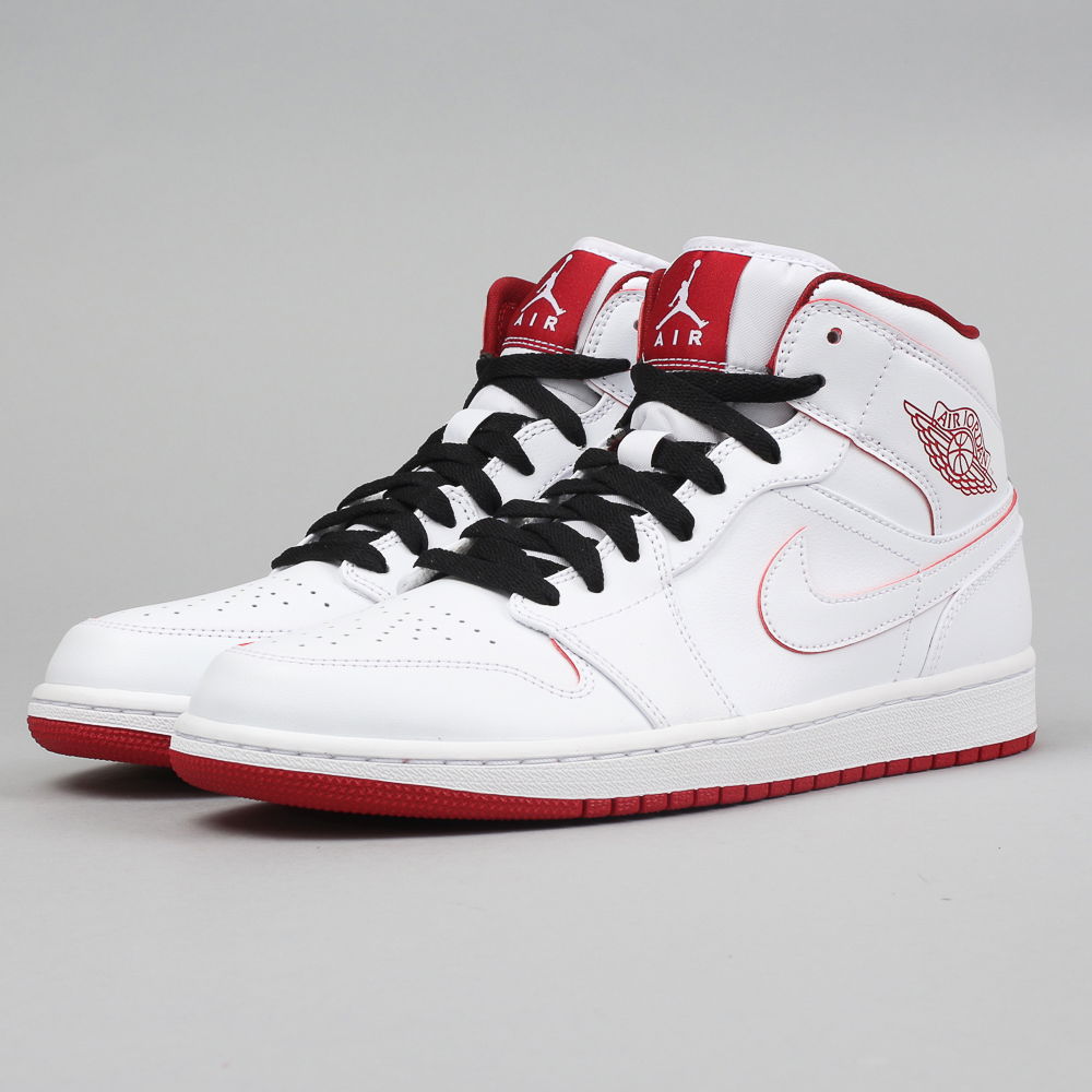 Tenisky a topánky Jordan Air Jordan 1 Retro Mid "White Gym Red" Biela | 554724-103, 1