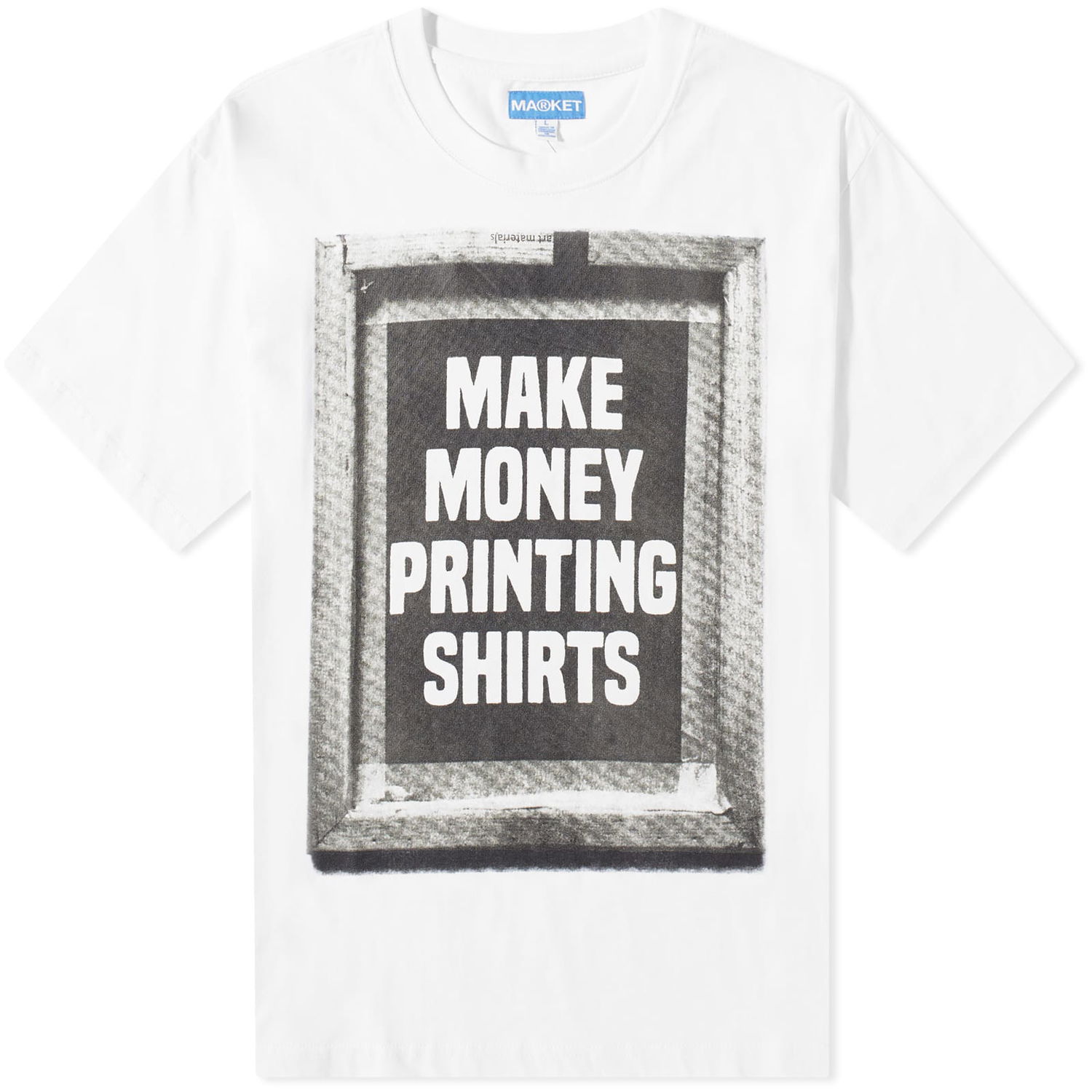 Tričko MARKET Printing Money Tee Biela | 399001355-CLD, 0