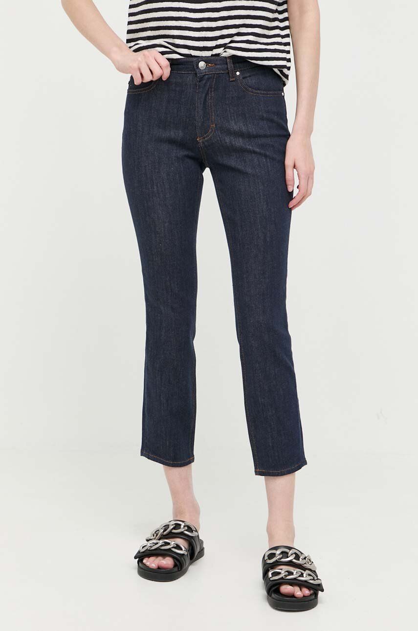 Džínsy BOSS Slim-fit Cropped Jeans Navy | 50489805, 0