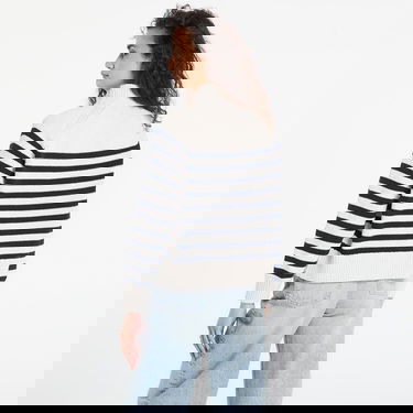 Sveter Tommy Hilfiger Cotton Blend Mock-Neck Long Sleeve English Stripe Sweater Béžová | WW0WW46759 0AI, 2