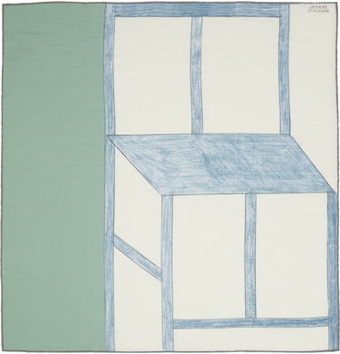 Šál LEMAIRE Lemaire Chair Print Silk Scarf Modrá | AC1223 LF1423, 0