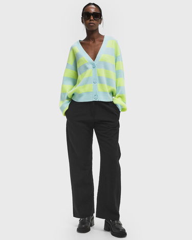 Sveter American Vintage Striped Knit Button-Down Cardigan Rôznofarebný | RAX19BE25-JAUNE-FLUO-RAYE-CRYSTAL, 1