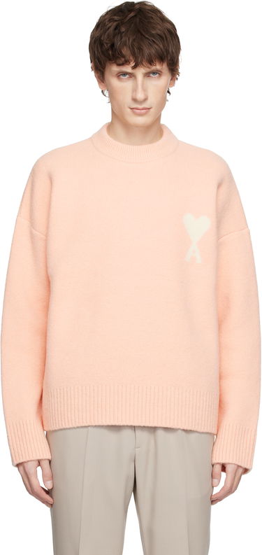 Sveter AMI Alpaca Ami de Coeur Crewneck Sweater Ružová | H25UKS836.KN0135, 0