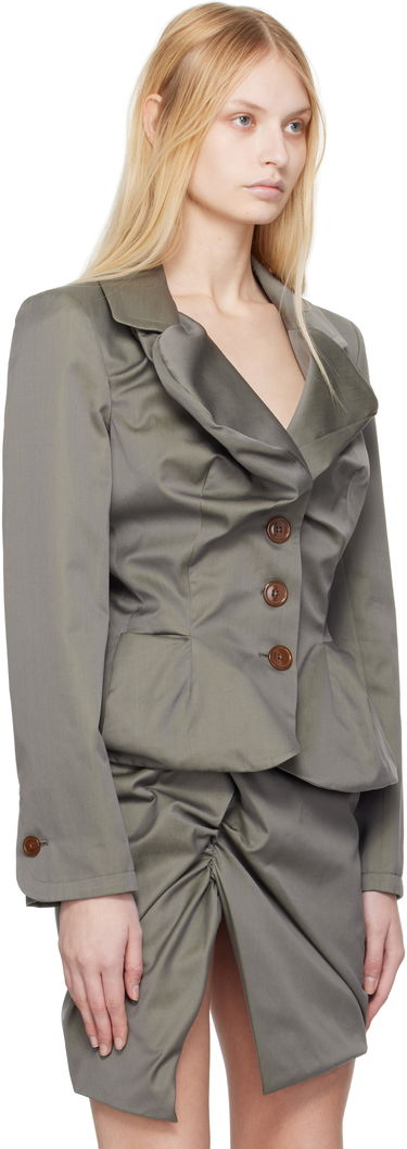 Bunda Vivienne Westwood Vivienne Westwood Drunken Tailored Blazer Zelené | 1401007G-W011Z-, 1