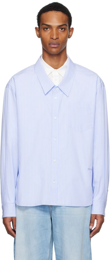 Košeľa We11done We11done Striped Layered Shirt Modrá | WD-SH2-25-182-M-BL, 0
