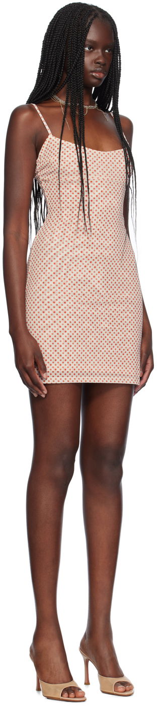 Šaty Miaou Miaou Anya Polka Dot Mini Dress Béžová | 5026PM1WPD, 1