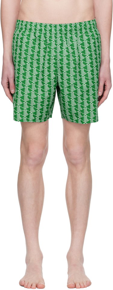 Plavky Lacoste Lacoste Monogram Swim Shorts Zelené | MH9086_HEI, 0
