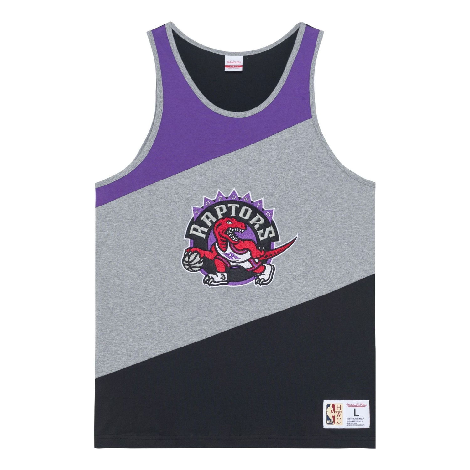 Tielko Mitchell & Ness NBA HWC Colorblocked Tank Top Raptors Šedá | TTNK5120-TRAYYPPPGHBK, 0