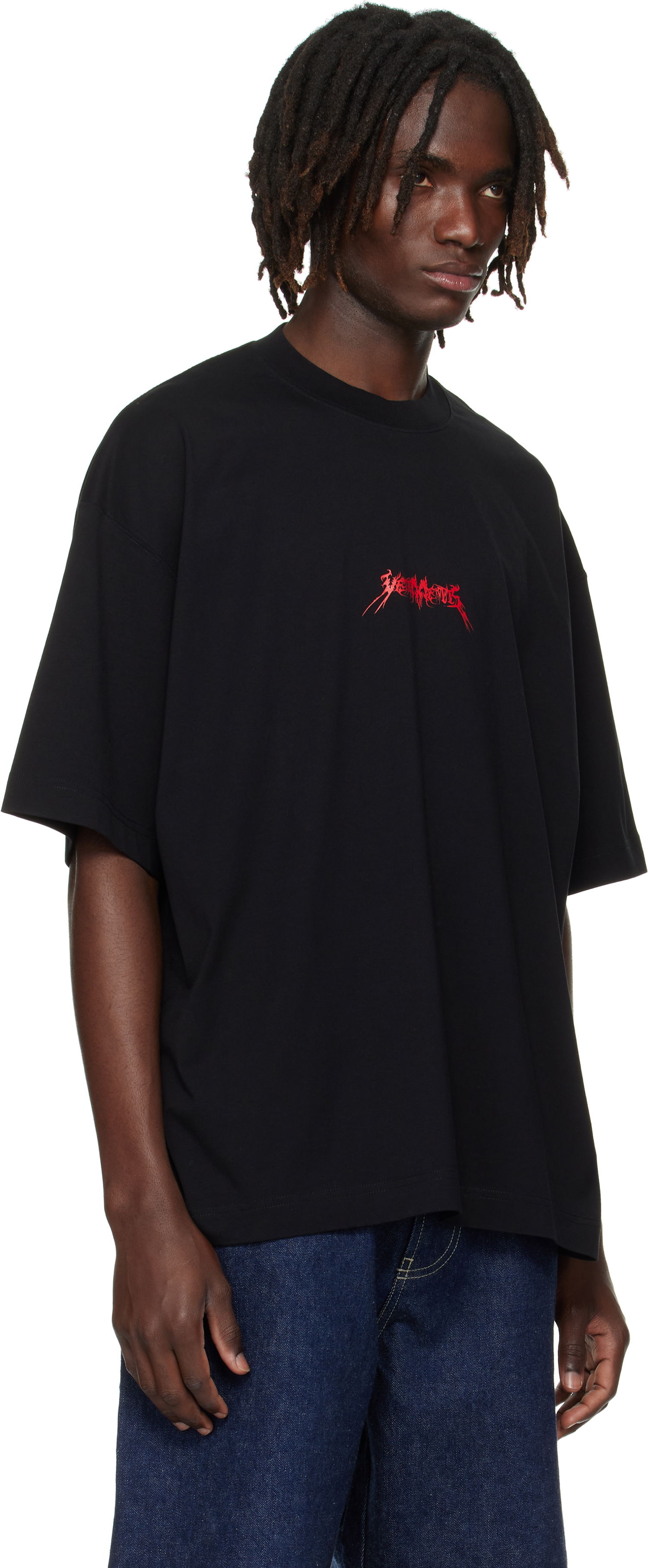 Tričko VETEMENTS Vetements Metal Logo Regular Fit T-Shirt Čierna | UH76TR600B, 1