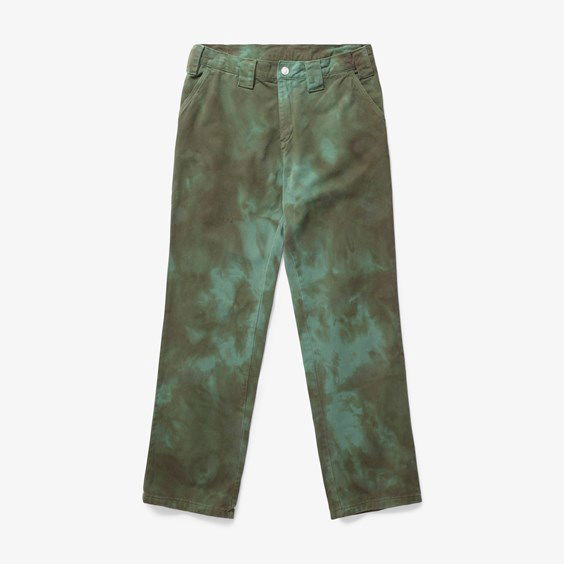 Nohavice a džínsy AFFXWRKS Crease-dye Duty Pant Zelené | SS23TR03-2, 0