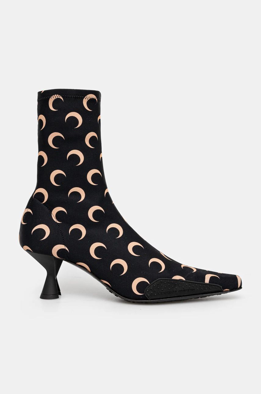 Tenisky a topánky Marine Serre Recycled Moon Jersey Ms Still Heeled Ankle Boots Čierna | WFW041A.CJER0053, 1
