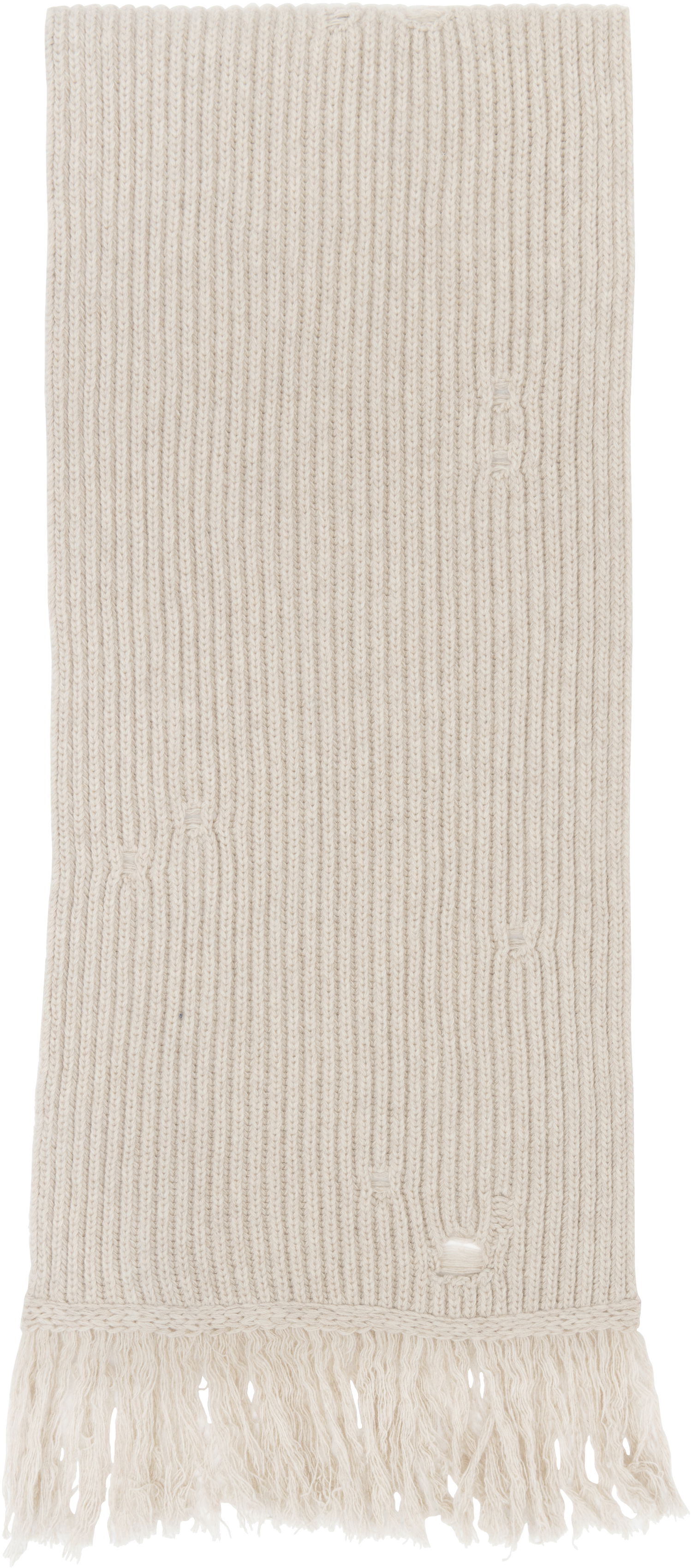 Šál Maison Margiela MM6 Maison Margiela Wool Distressed Fringed Scarf Béžová | S52TE0056 M13138, 1