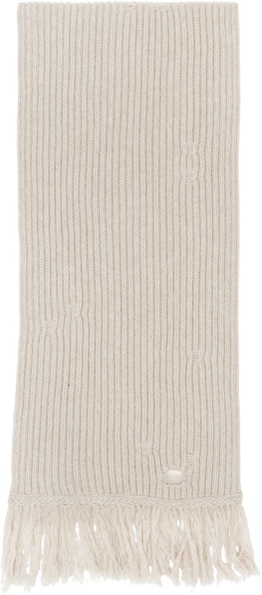 Šál Maison Margiela MM6 Maison Margiela Wool Distressed Fringed Scarf Béžová | S52TE0056 M13138, 1