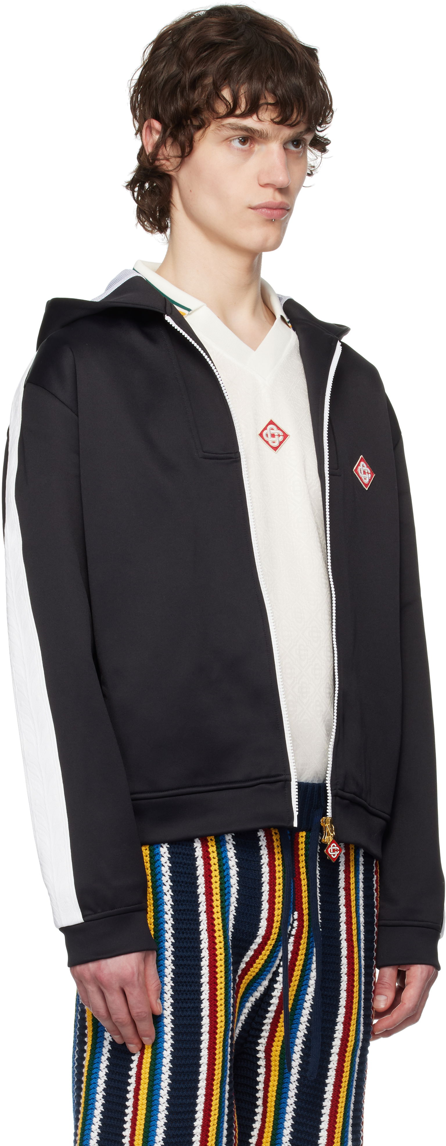 Casablanca Scuba Zip-Up Hoodie