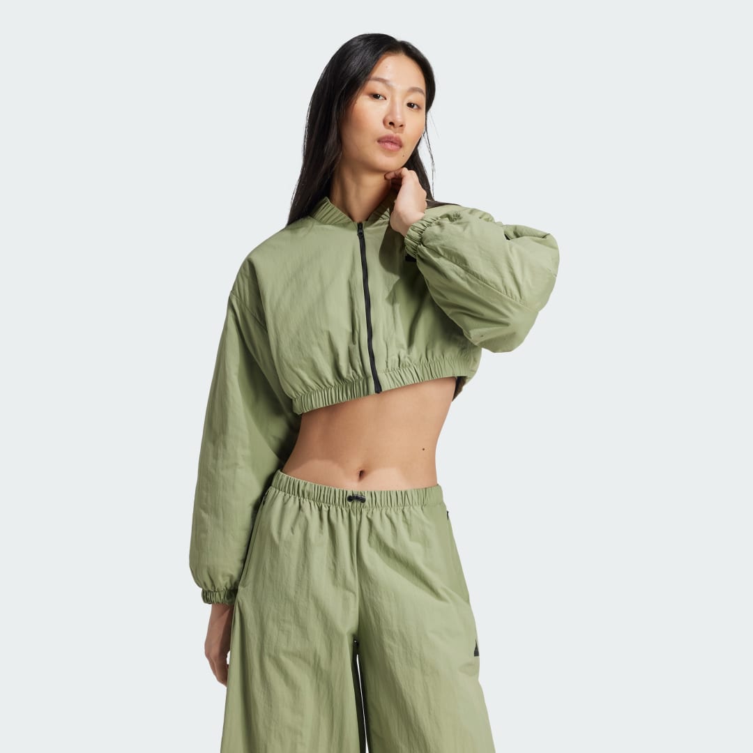 Bomber bunda adidas Performance City Escape Padded Bomber Zelené | IW5224, 1