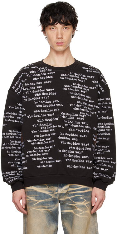 Mikina Who Decides War WDW Scripture Sweatshirt Čierna | 1110370002FW24, 0
