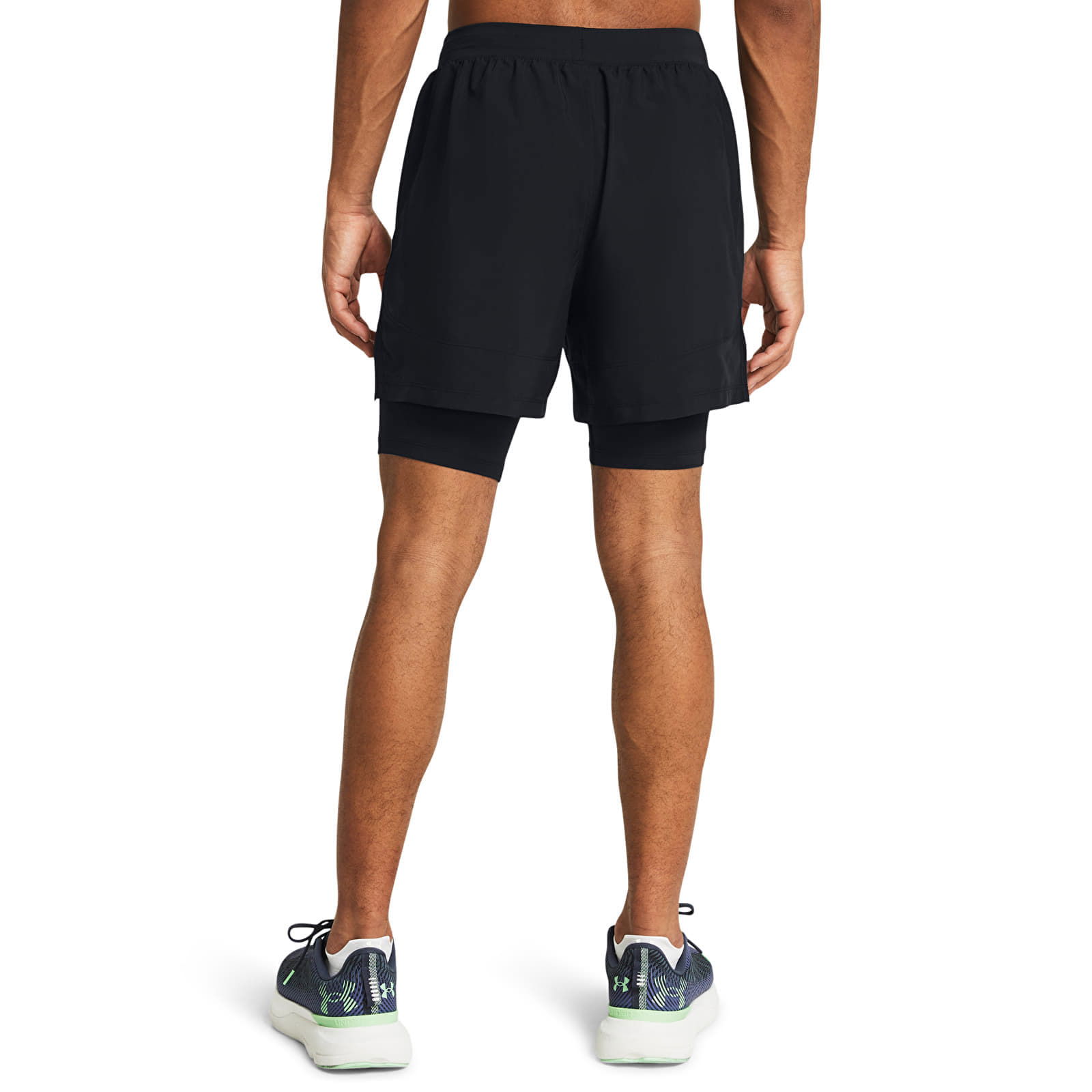 UA LAUNCH 5 2-IN-1 SHORTS-BLK