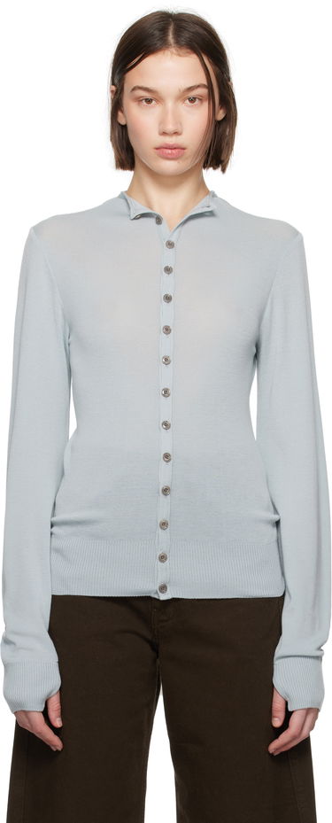 Sveter LEMAIRE Lemaire Fitted Seamless Cardigan Modrá | TO1277 LK1032, 0