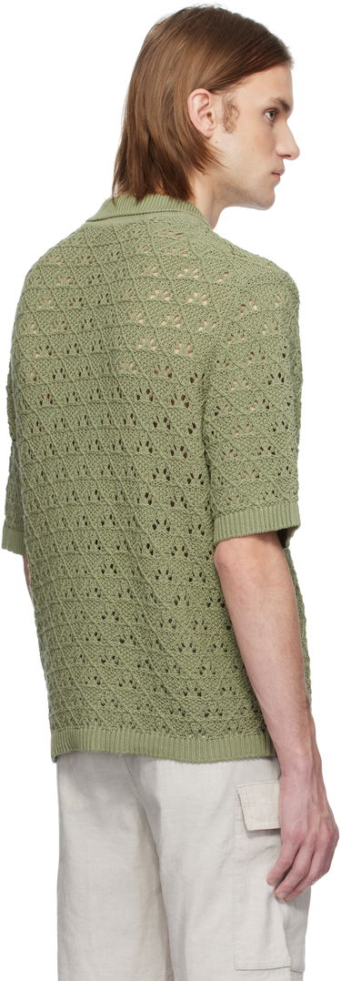 Sveter BOSS HUGO Knitted Cotton Polo Zelené | 50536666, 2