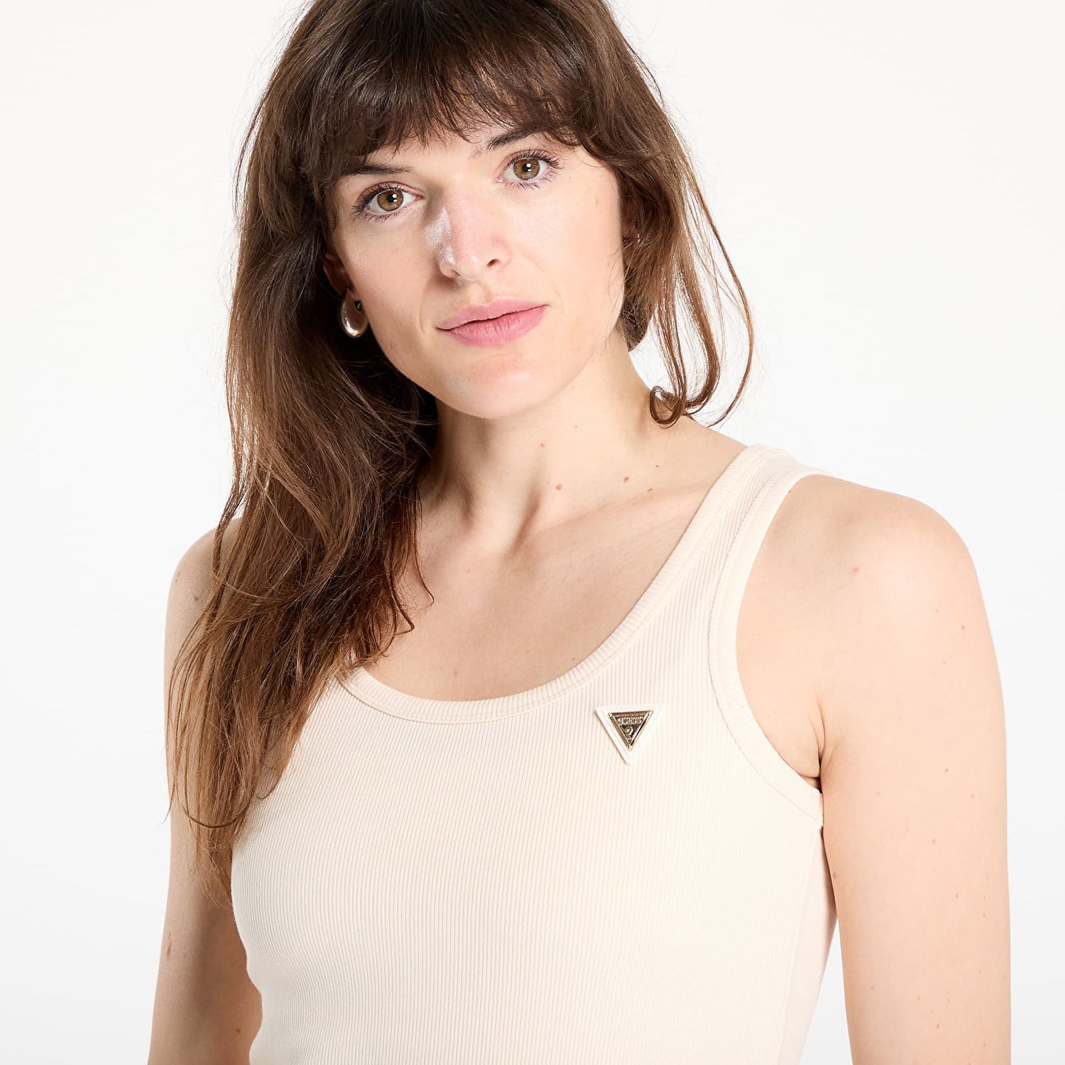 Tielko GUESS Guess Colette Rib Tank Top Béžová | V4YP06K8RT2-G6K5, 1