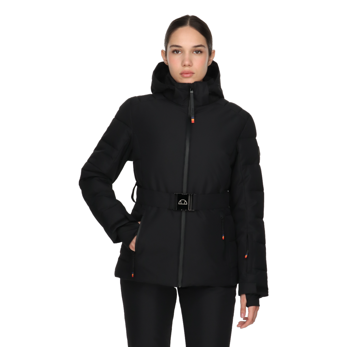Prešívaná bunda Ellesse Hooded Belted Puffer Jacket Bianca Čierna | ELA243F512-01, 0