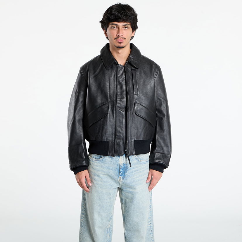 Bunda Y-3 Y-3 Leather Jacket Čierna | JX4820