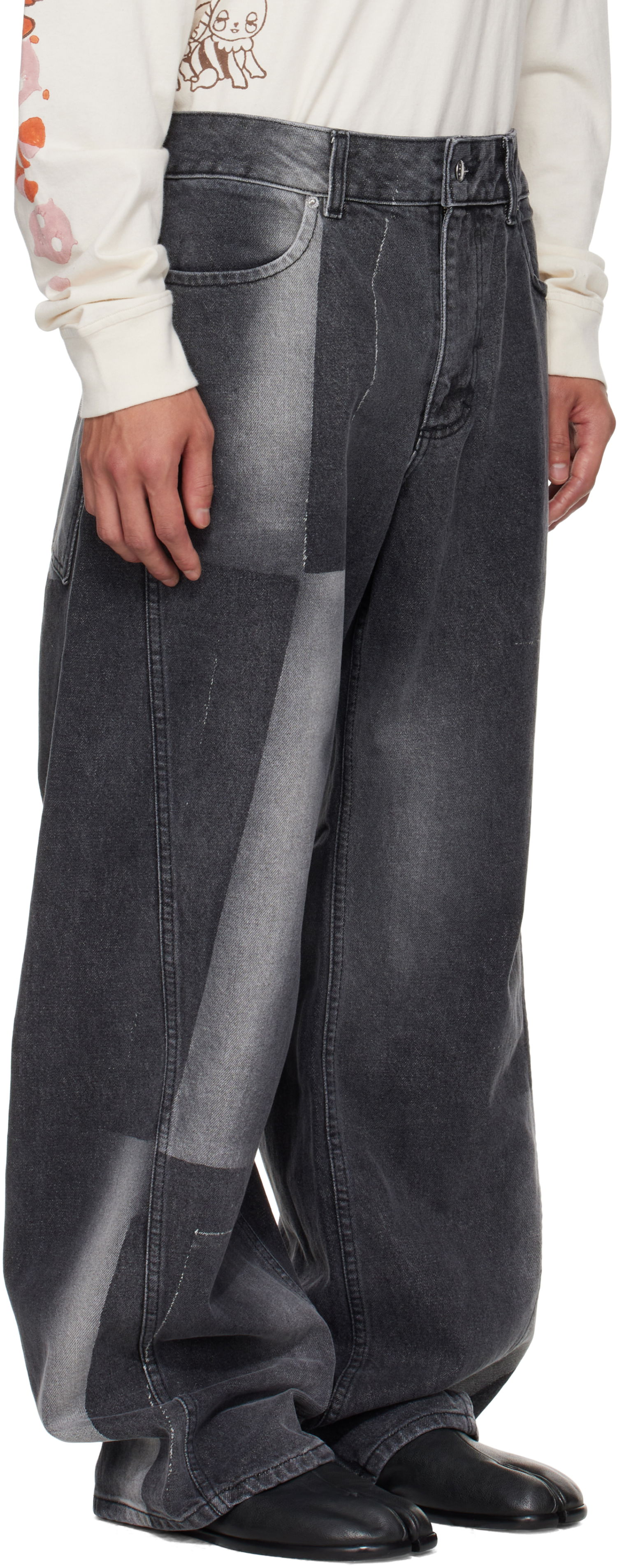 Džínsy Eckhaus Latta Eckhaus Latta Bend Jeans Čierna | 1225-EL-PF25-SF, 1